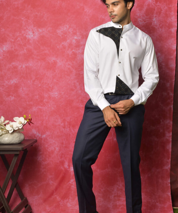 Col Officier Collar with Prints