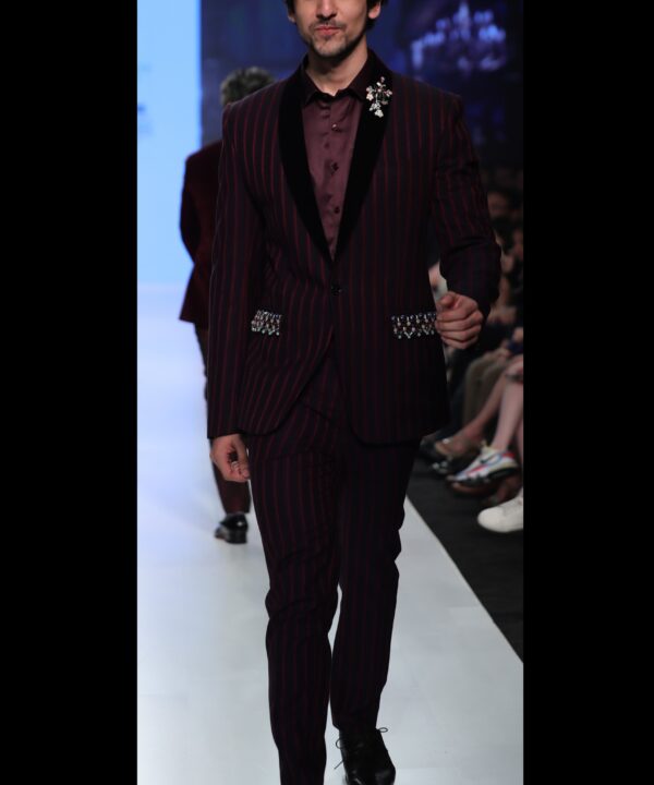 Maroon Stripe Jacket