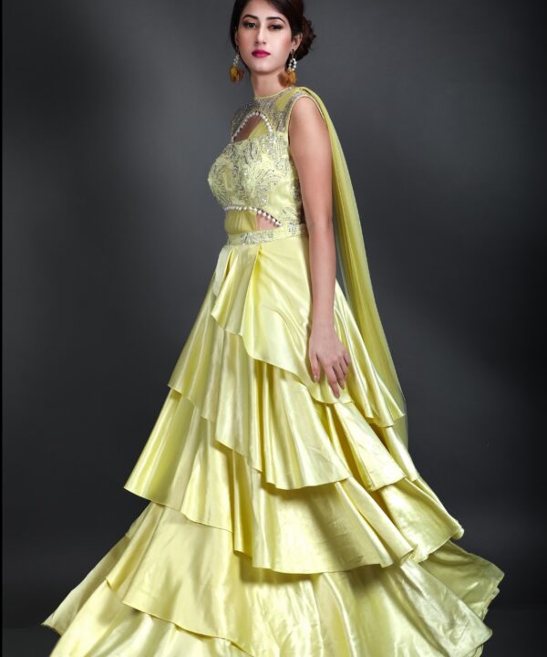Yellow Layered Gown