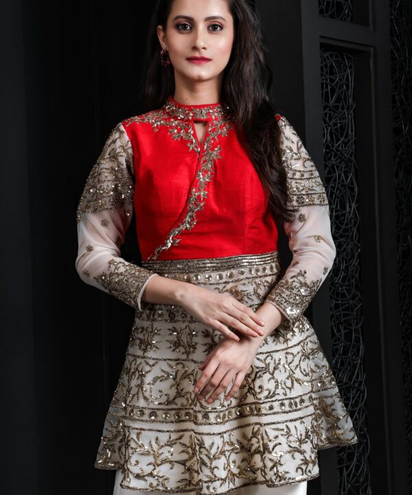 Dhoti Pants with Short Dress