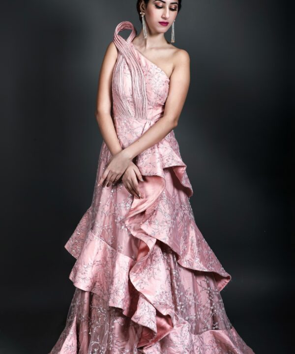 Pink Cascade Gown