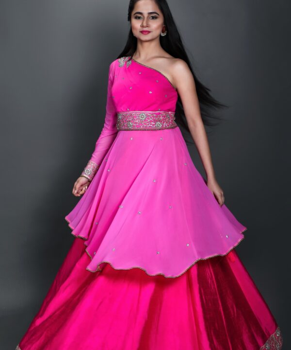 Pink Shaded Lehenga